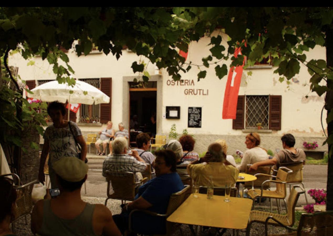 Osteria Gruetli Con Alloggio Borgnone Экстерьер фото